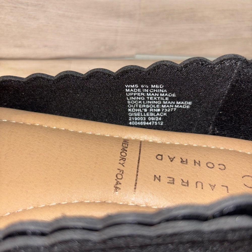 Lauren Conrad Black Scalloped Flats - Picture 7 of 9